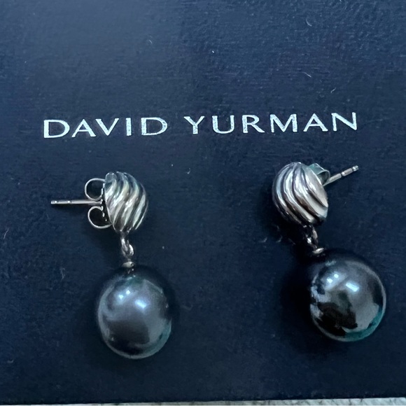 🔴Authentic DAVID YURMAN Vintage Hematite Drop Earrings 🔴♥️ - Picture 2 of 11